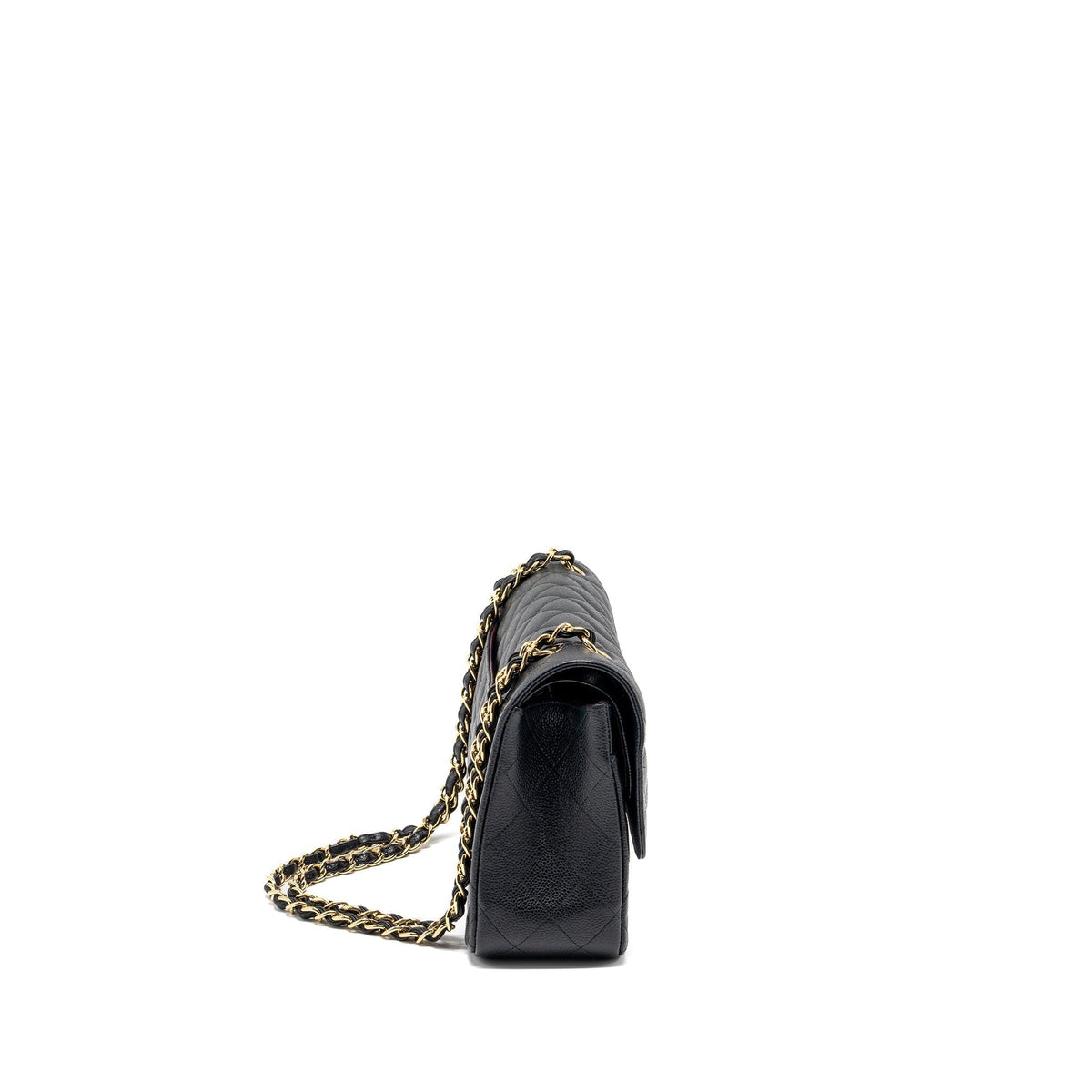 CHANEL JUMBO CLASSIC DOUBLE FLAP BAG CAVIAR BLACK GHW