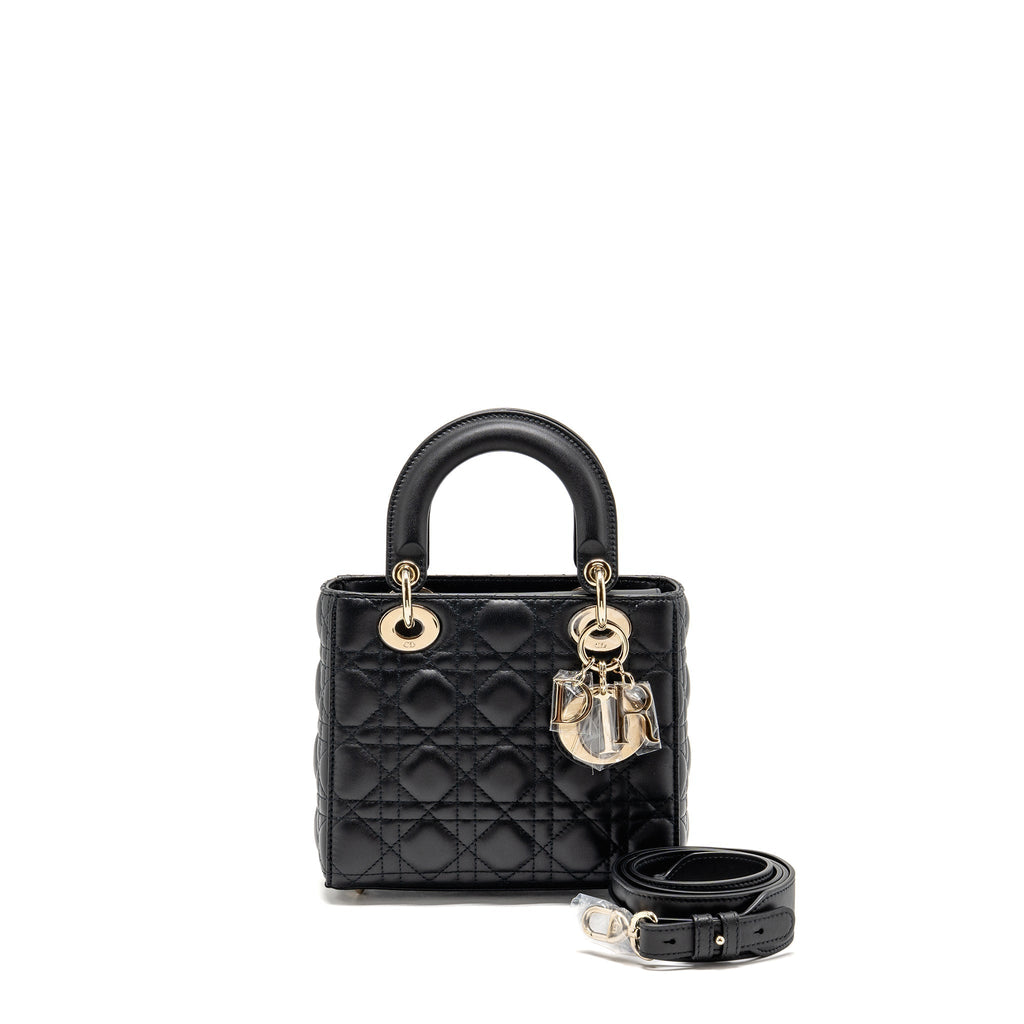 DIOR MY ABCDIOR SMALL LADY DIOR LAMBSKIN BLACK LGHW