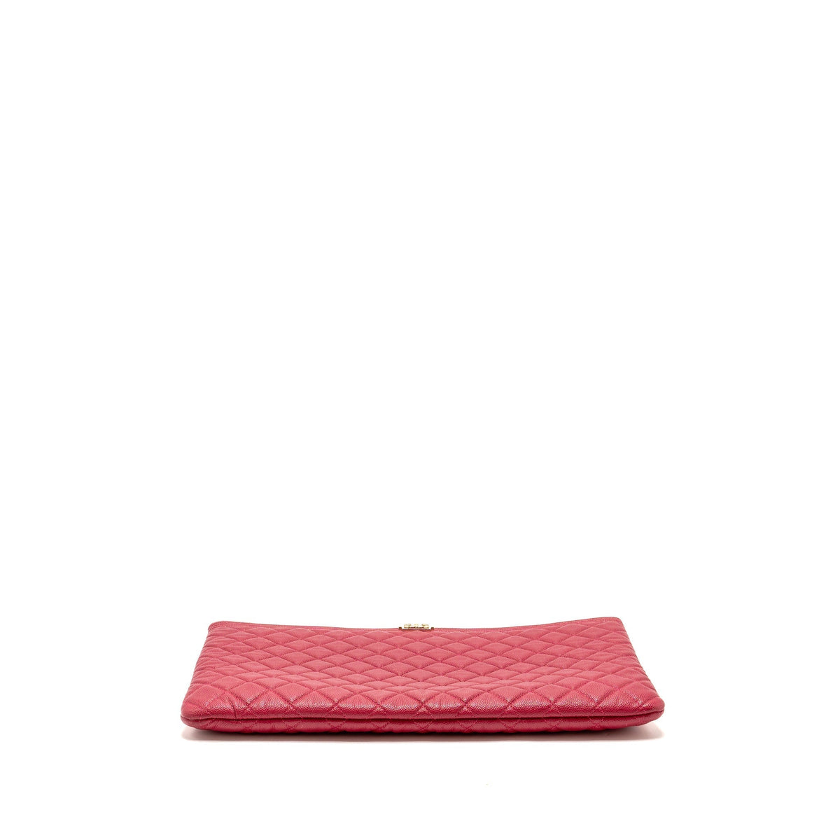 CHANEL LARGE BOY O CASE ZIP POUCH CAVIAR PINK LGHW