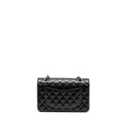 CHANEL SMALL CLASSIC DOUBLE FLAP BAG CAVIAR BLACK GHW (MICROCHIP)
