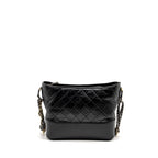 CHANEL GABRIELLE HOBO BAG CALFSKIN BLACK MULTICOLOUR HARDWARE