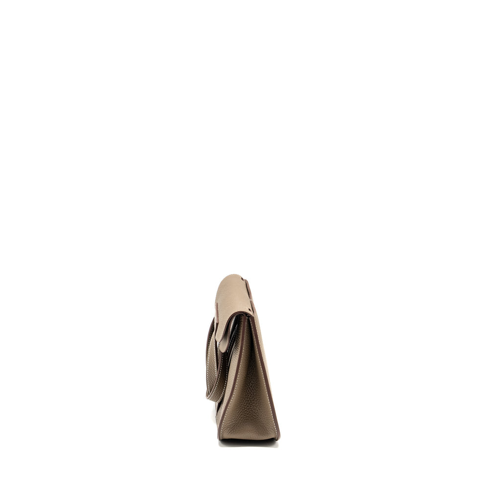 HERMES HALZAN 25 Clemence Etoupe GHW