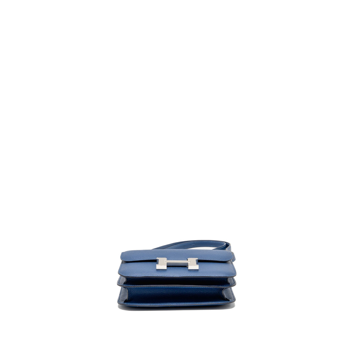 Hermes Mini Constance Epsom P5 Bleu Tie SHW