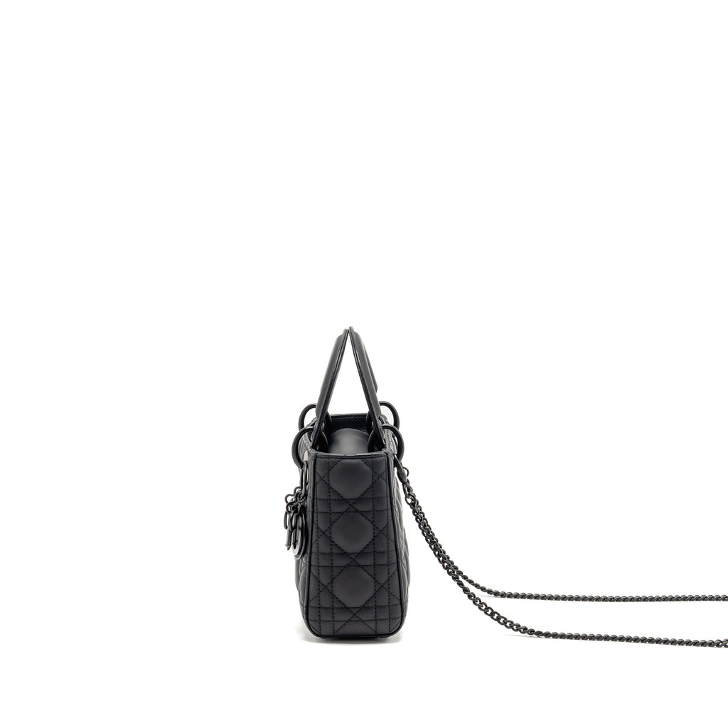 DIOR MINI LADY DIOR CALFSKIN SO BLACK