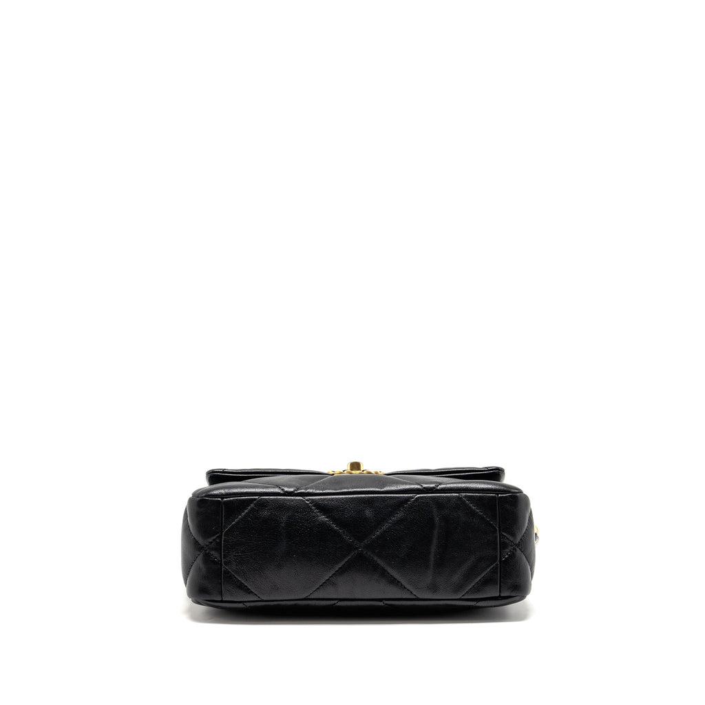 CHANEL SMALL 19 BAG GOATSKIN BLACK MULTICOLOUR HARDWARE