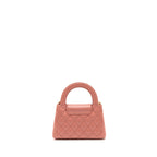CHANEL 23K MINI SHOPPING TOTE CALFSKIN PINK BRUSHED GHW(MICROCHIP)