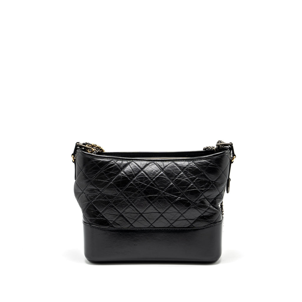 CHANEL LARGE GABRIELLE HOBO BAG CALFSKIN BLACK MULTICOLOR HARDWARE