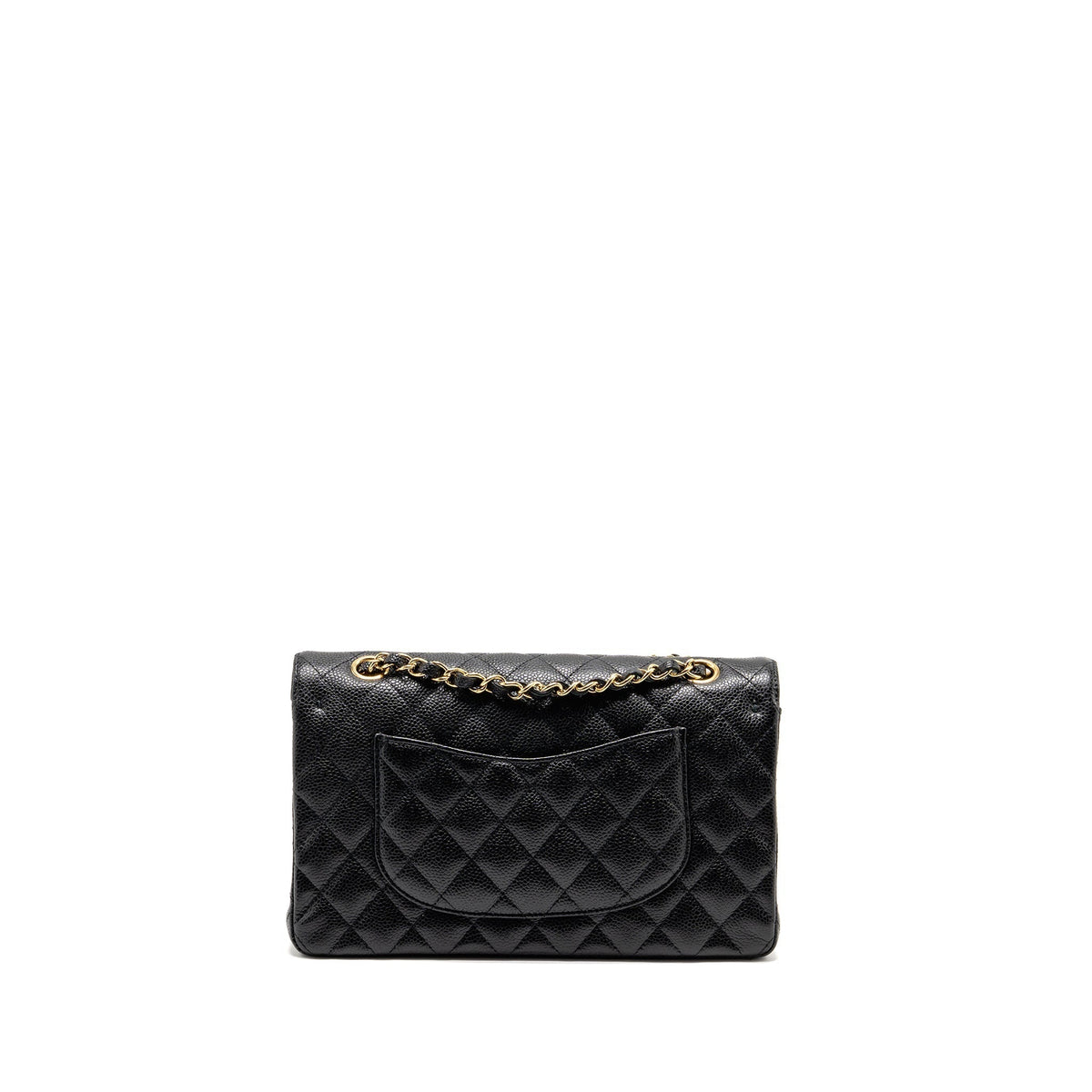 CHANEL MEDIUM CLASSIC DOUBLE FLAP BAG CAVIAR BLACK GHW