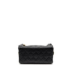 CHANEL SMALL 25 HANDBAG GRAINED CALFSKIN BLACK GHW (MICROCHIP)