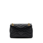 GUCCI MEDIUM GG MARMONT BAG CALFSKIN BLACK GHW