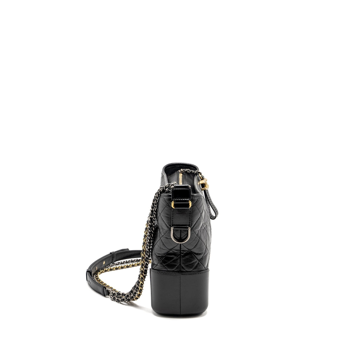 CHANEL GABRIELLE HOBO BAG CALFSKIN BLACK MULTICOLOUR HARDWARE