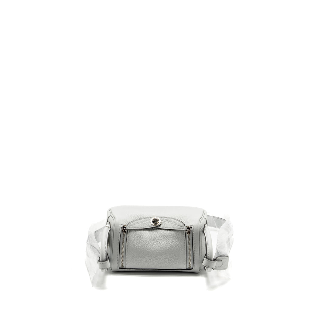 Hermes Mini Lindy Clemence Blue Pale SHW