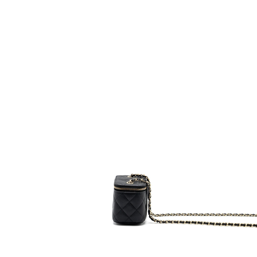 CHANEL MINI VANITY CASE CAVIAR BLACK LGHW