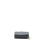 CHANEL PEARL CRUSH MINI RECTANGULAR FLAP BAG LAMBSKIN DARK GREY GHW (MICROCHIP)