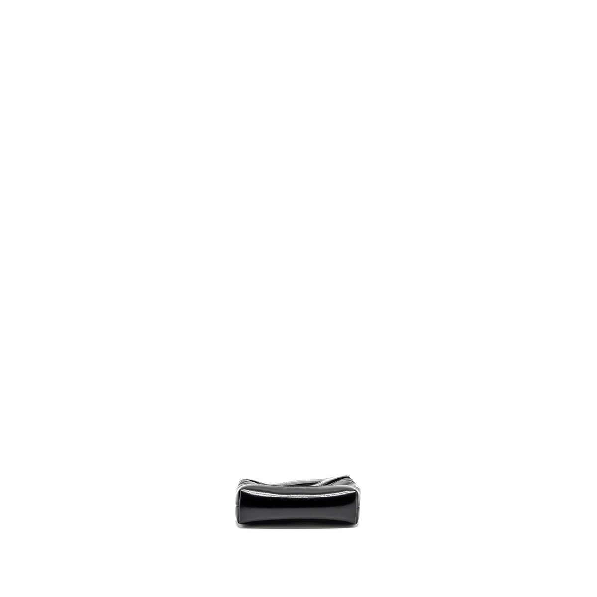 CHANEL 24S 31 NANO CLUTCH WITH CHAIN SHINY LAMBSKIN BLACK LGHW (MICROCHIP)