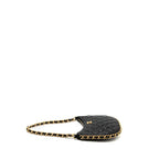 CHANEL 23B HOBO SHOULDER BAG LAMBSKIN BLACK BRUSHED GHW(MICROCHIP)