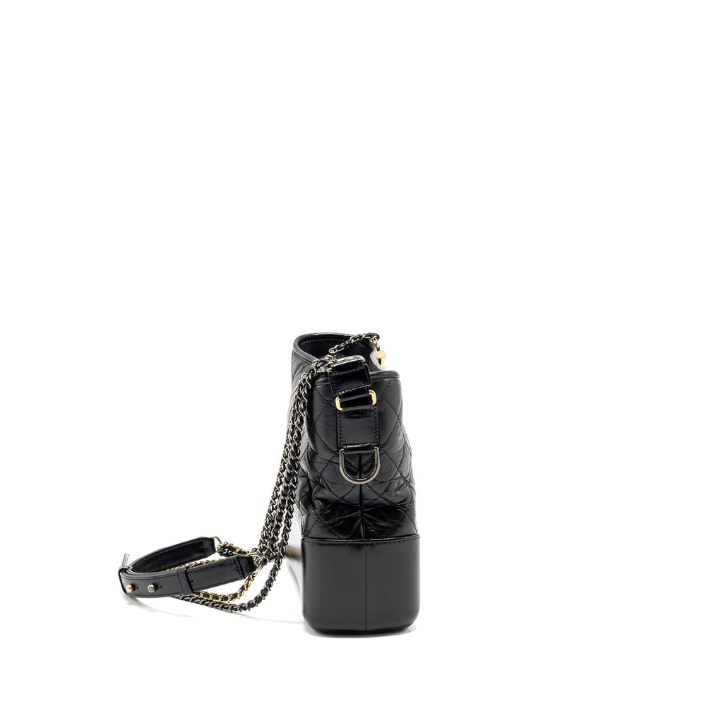 CHANEL LARGE GABRIELLE HOBO BAG CALFSKIN BLACK MULTICOLOR HARDWARE