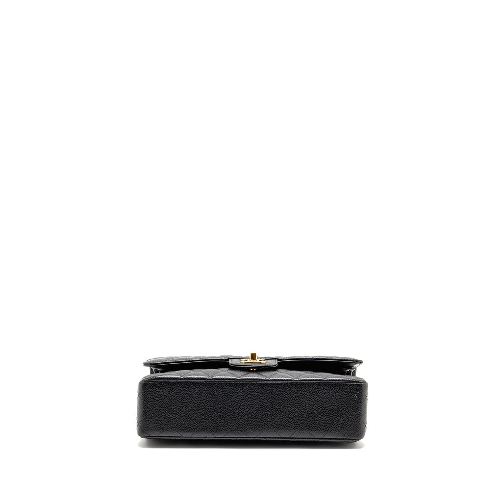 CHANEL MEDIUM CLASSIC DOUBLE FLAP BAG CAVIAR BLACK GHW