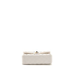 CHANEL BICOLOR METAL SMALL CLASSIC DOUBLE FLAP BAG LAMBSKIN WHITE MULITCOLOUR HARDWARE