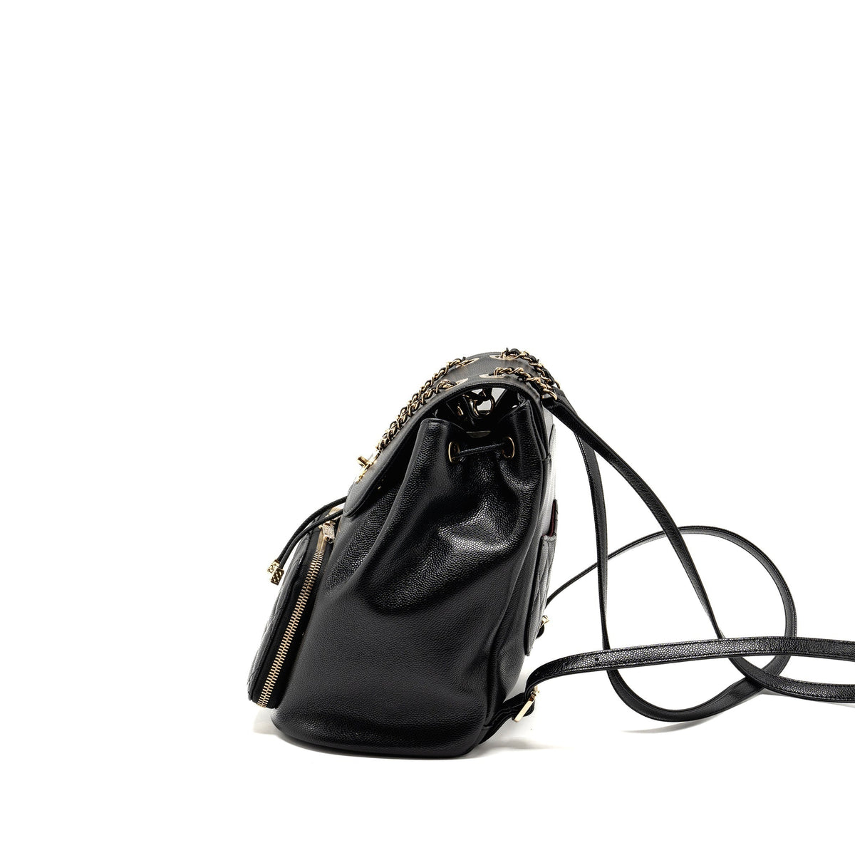 CHANEL AFFINITY BACKPACK CAVIAR BLACK LGHW (MICROCHIP)