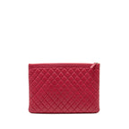 CHANEL LARGE BOY O CASE ZIP POUCH CAVIAR PINK LGHW