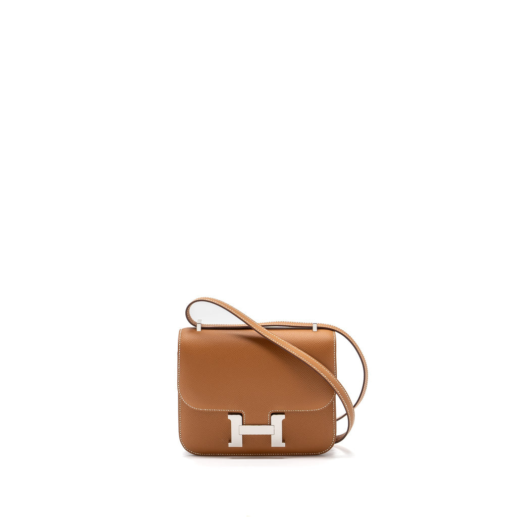 Hermes mini constance epsom gold SHW (New Version)