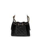 CHANEL SMALL 25 HANDBAG GRAINED CALFSKIN BLACK GHW (MICROCHIP)