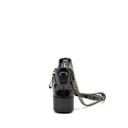 CHANEL GABRIELLE HOBO BAG CALFSKIN BLACK MULTICOLOUR HARDWARE