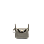 HERMES MINI LINDY CLEMENCE GRIS MEYER GHW