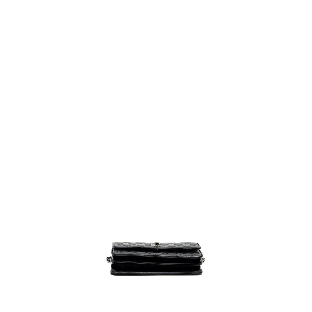 CHANEL CRYSTAL TOP HANDLE MINI FLAP BAG CALFSKIN BLACK WITH BLACK HARDWARE (MICROCHIP)