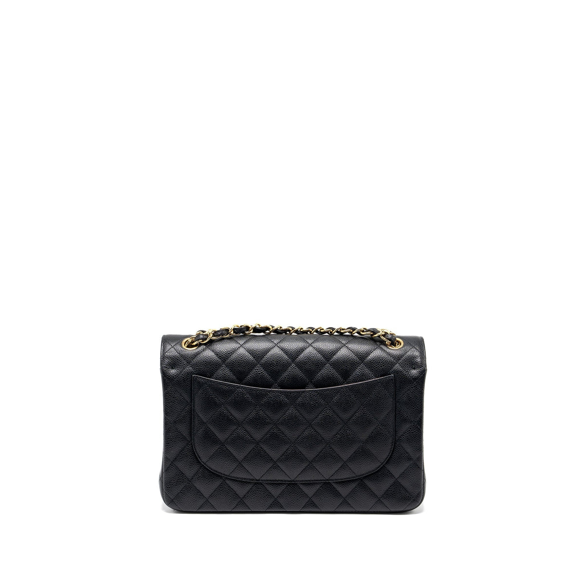 CHANEL JUMBO CLASSIC DOUBLE FLAP BAG CAVIAR BLACK GHW