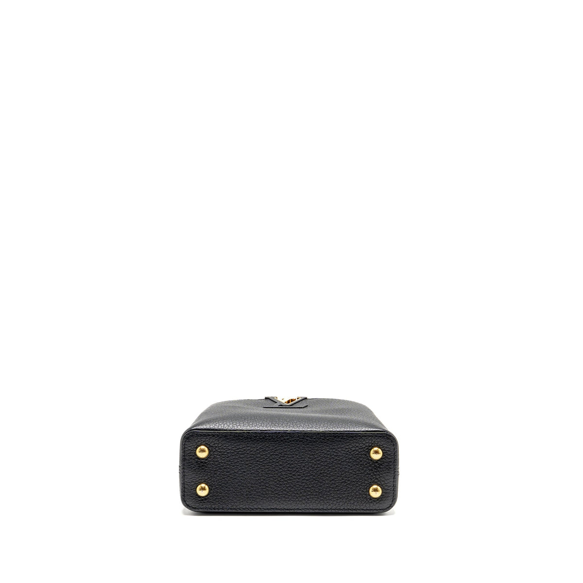 LOUIS VUITTON CAPUCINES MINI TAURILLON BLACK GHW