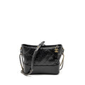 CHANEL GABRIELLE HOBO BAG CALFSKIN BLACK MULTICOLOUR HARDWARE