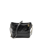 CHANEL GABRIELLE HOBO BAG CALFSKIN BLACK MULTICOLOUR HARDWARE