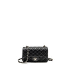 CHANEL MINI RECTANGULAR FLAP BAG CAVIAR BLACK SHW
