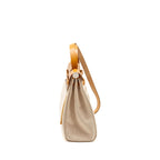 HERMES HERBAG ZIP 31 TOILE H EN RELIEF BRIDES GALA NAT SABLE/ECRU BEIGE SHW