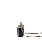 CHANEL LETTER TOP HANDLE SMALL VANITY CASE CAVIAR BLACK BRUSHED GHW(MICROCHIP)