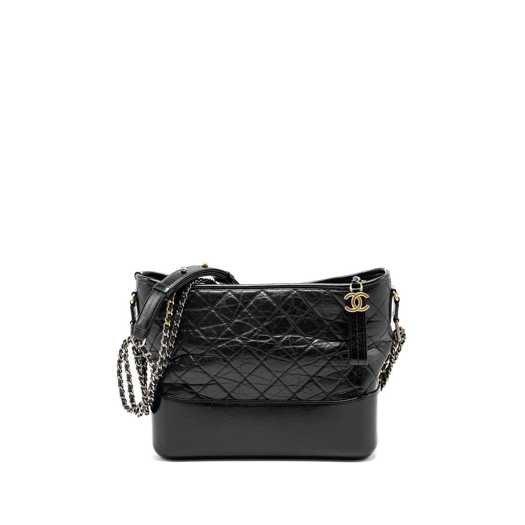 CHANEL LARGE GABRIELLE HOBO BAG CALFSKIN BLACK MULTICOLOR HARDWARE