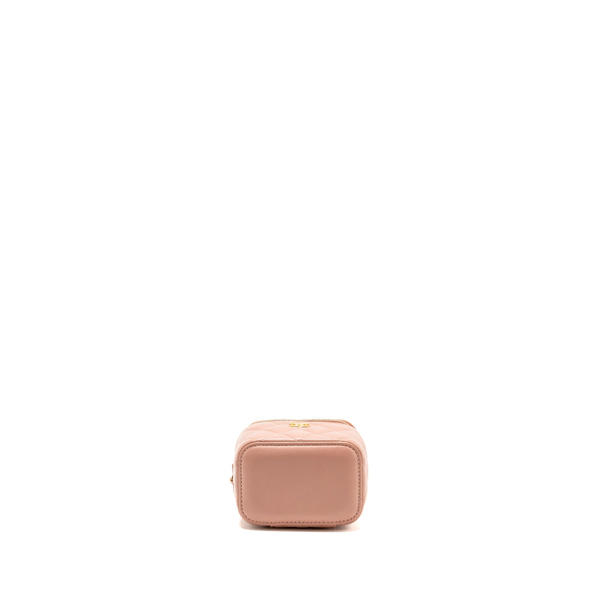 CHANEL PEARL CRUSH MINI VANITY WITH CHAIN LAMBSKIN PINK GHW