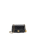 CHANEL PEARL CRUSH MINI RECTANGULAR FLAP BAG LAMBSKIN BLACK GHW
