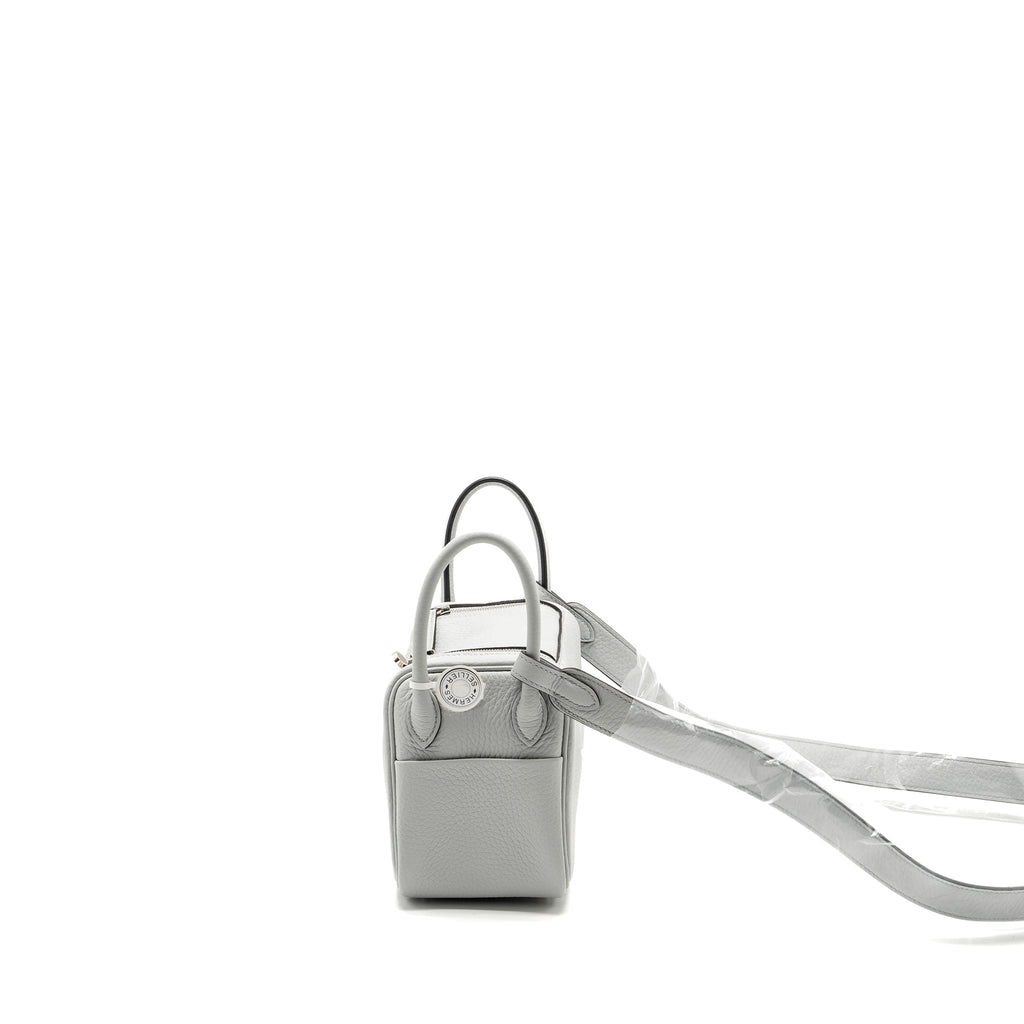 Hermes Mini Lindy Clemence Blue Pale SHW