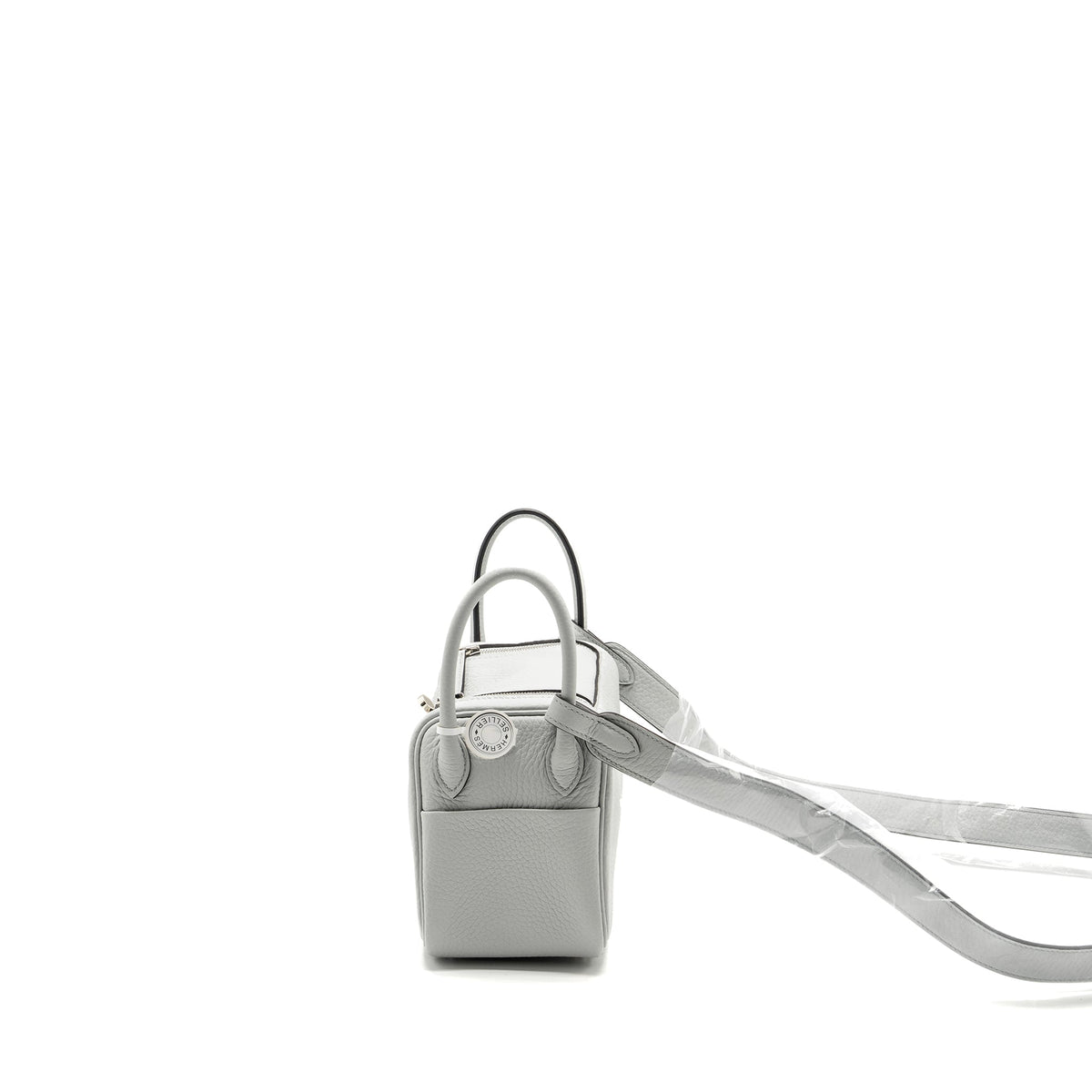 Hermes Mini Lindy Clemence Blue Pale SHW