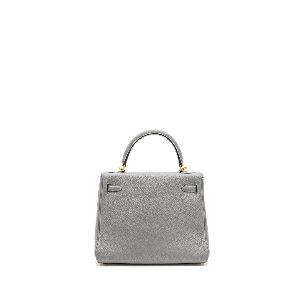 Hermes Kelly 25 Togo Gris Mouette GHW