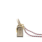 GUCCI MINI SYLVIE TOP HANDLE BAG CALFSKIN WHITE GHW