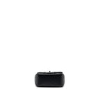 CHANEL MINI SQUARE FLAP BAG LAMBSKIN BLACK SHW (MICROCHIP)