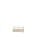 CHANEL QUILTED MINI FLAP BAG CALFSKIN WHITE GHW