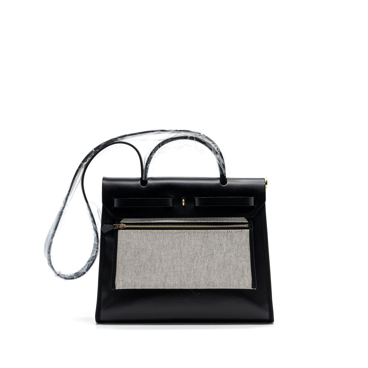 HERMES HERBAG 31 BERLINE/VACHE HUNTER BLACK GHW