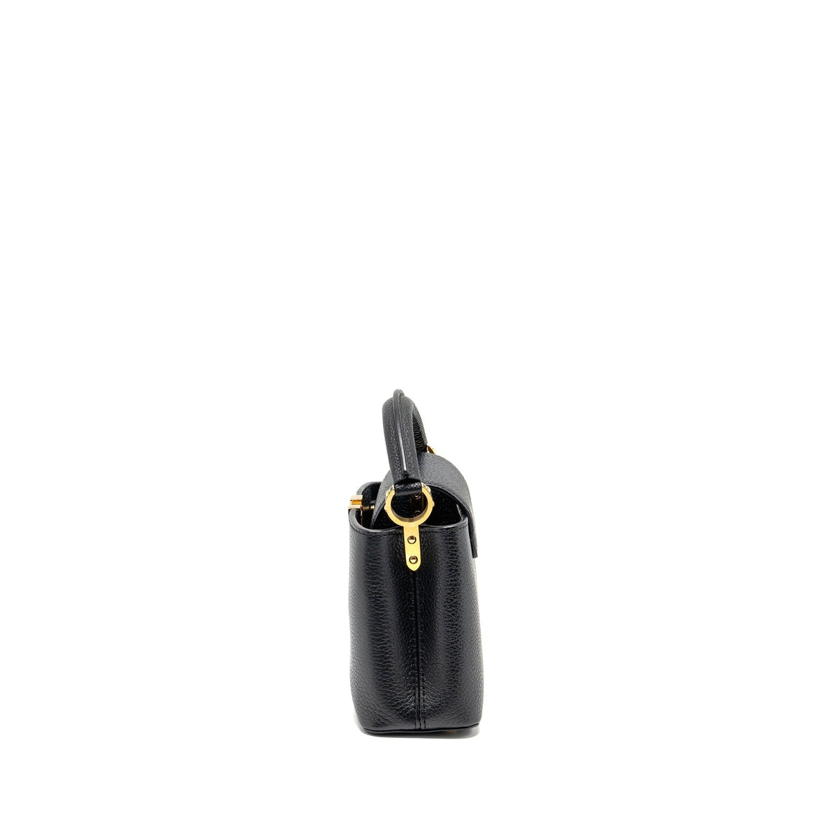 LOUIS VUITTON CAPUCINES MINI TAURILLON BLACK GHW
