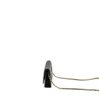 CHANEL DETAILED CC LOGO WALLET ON CHAIN CAVIAR CAVIAR BLACK GHW (MICROCHIP)