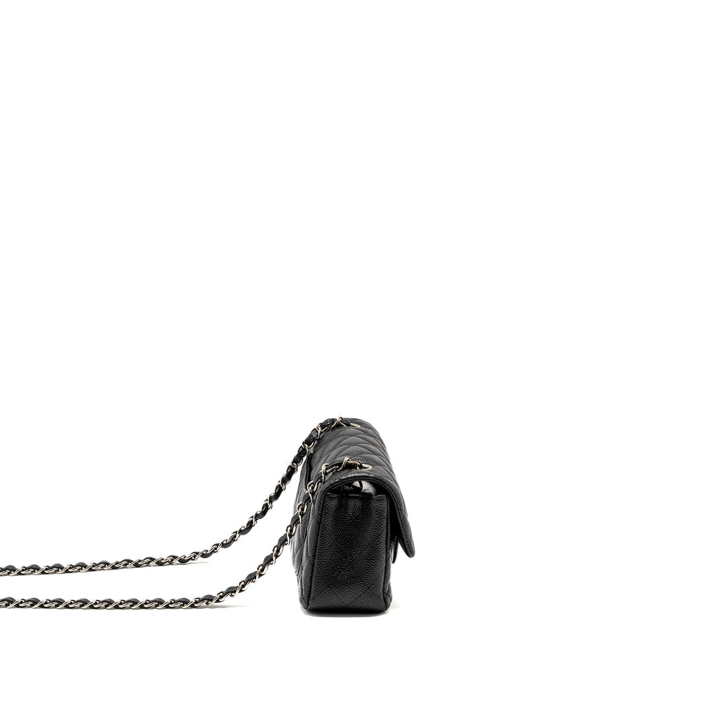 CHANEL MINI RECTANGULAR FLAP BAG CAVIAR BLACK SHW